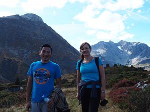 Science and hiking collaboration: Anthony Molina and Zuzana Sumbalova.